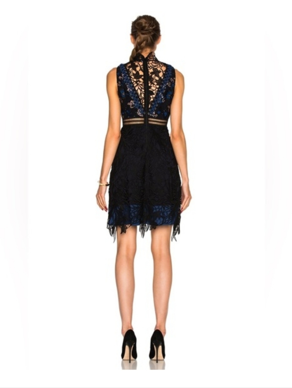 Self-Portrait Clementine  Black Lace Dress Size 8 - Picture 10 of 16